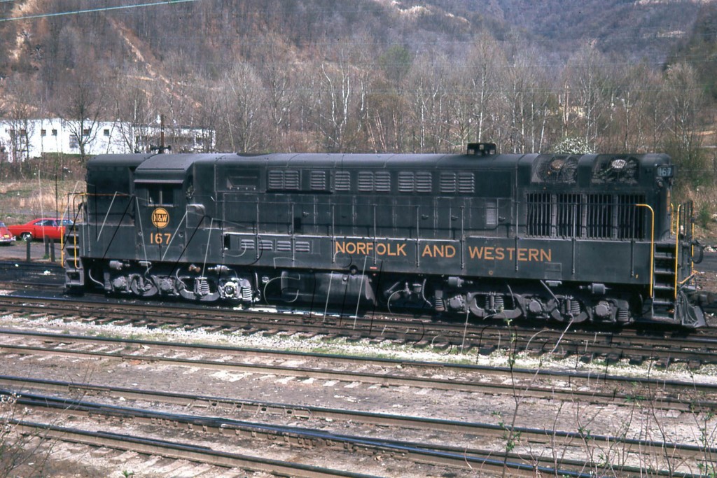 N&W 167 ex VGN 67 H24-66 Page, WV Apr 1968 (1)